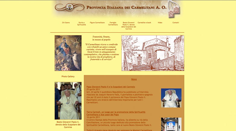 Provincia Italiana dei Carmelitani (A.O.) web site